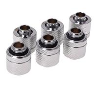 Alphacool Conector de compresión 17386 HF 13/10 G1/4 Cromo para refrigeración líquida – Pack de 6