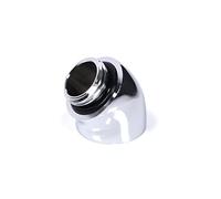 Alphacool 17591 - Adaptador de ángulo para carámbanos (45°, G1/4 AG a G1/4 IG, conexión cromada, refrigeración por Agua)