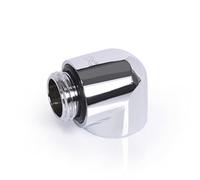 Alphacool 17595 - Conector en L G1/4 AG a G1/4 IG - Conexión de refrigeración por agua cromada