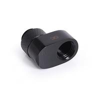 Alphacool 17601 - Piñas de Hielo (16 mm, giratorias, G1/4 AG a G1/4 IG, conexión de refrigeración por Agua), Color Negro