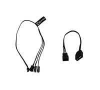 Alphacool 18601 - Cable LED RGB digital (3 veces con conector macho JSP de 30 cm), color negro