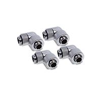 Alphacool Eiszapfen 13/10 mm compresion fitting 90° rotatable G1/4-4pcs Set Chrome