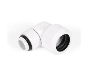 Alphacool Eiszapfen 16mm HardTube Racor de Compresión Giratorio 90º G1/4 Blanco