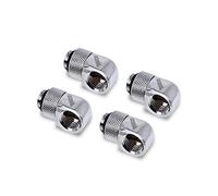 Alphacool Eiszapfen L-connector rotatable G1/4 AG to G1/4 IG - 4pcs Set Chrome