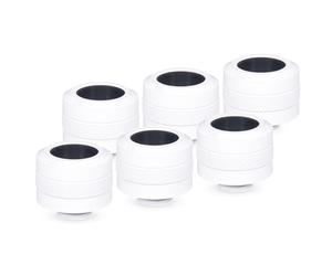 Alphacool Eiszapfen PRO 16mm HardTube Pack de 6 Racores G1/4 Blancos