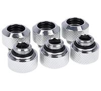 Alphacool Racores Eiszapfen HardTube 17376 – Cromados latón 13 mm tubo rígido Pack de 6