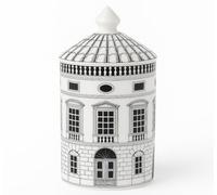 AlphaDesignLuxe Portavelas Decorativo Hecho a Mano para aromaterapia, Tarro de Vela de diseñador Italiano, decoración de Moda, jarrón de Mesa de Arte Moderno, Cara Femenina, Ojos, Labios, Centro de