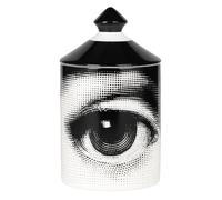 AlphaDesignLuxe Portavelas Italiano Hecho a Mano, jarrón de Arte Moderno con diseño de Cara Femenina, Elegante Tarro de aromaterapia para decoración de Mesa (Ojos)