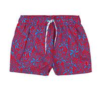 ALPHADVENTURE - Bañador Niño, Ideal para el Verano, la Playa y la Piscina Bañador Niño Natación Leavex con Estampado de Palmeras - Tallas Desde los 6 a los 14 años, Color Rojo.