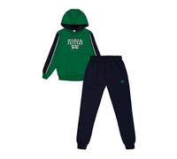 ALPHADVENTURE - Chándal Niño Completo, Conjunto Deportivo, Set 2 Piezas Sudadera y Pantalón Deportivo, Chándal para Colegio - Tallas desde los 6 hasta los 14 años. (8 Años, Verde y Azul marino)
