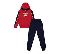 ALPHADVENTURE - Chándal Niño Completo, Conjunto Deportivo, Set 2 Piezas Sudadera y Pantalón Deportivo, Chándal para Colegio - Tallas desde los 6 hasta los 14 años. (8 Años, Rojo y Azul)