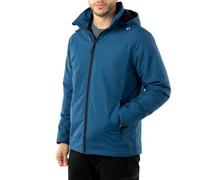 ALPHADVENTURE - Chubasquero impermeable y transpirable para Hombre con Forro micropolar y Capucha - Boslillos laterales con cremallera y puños elasticos - Color Azul - Talla XXL