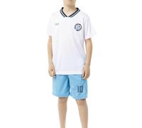 ALPHADVENTURE - Conjunto Deportivo de Fútbol para Niño, Chándal de 2 Piezas, Camiseta de Manga Corta con Cuello Especial y Pantalón Corto con Bolsillos, Tallas de 6 hasta 14 Años