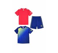 ALPHADVENTURE - Conjunto Deportivo Niño, Chándal de 3 Piezas, 2 Camisetas Manga Corta y 1 Pantalón Corto con bolsillos para Hacer Deporte - Tallas de 6 hasta 14 años