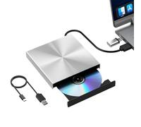 Alphami Grabador externo de unidad de DVD Blu Ray, USB 3.0 y tipo C, óptico, delgado, bluray, lector de CD y DVD, escritor, para laptop, computadora de escritorio, compatible con MacBook OS Windows