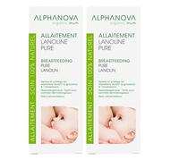ALPHANOVA | Lanolina pura | Calma y protege los pezones | Rehidrata desde el interior | Alivia rápidamente | Hipoalergénico | Fabricado en Francia | Lote de 2 x 40 ml