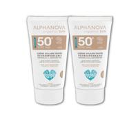 Alphanova Sun Adultes SPF50+ - Crema solar teñida nuda hipoalergénica (50 g, 2 unidades)