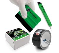 AlphaShield 3M 2080 Tiras decorativas de 50 mm de ancho, con espátula y cuchillo, para molduras decorativas de coche y moto, tiras adhesivas autoadhesivas resistentes a la intemperie (negro mate, 10 m