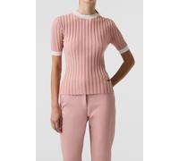 AlphaTauri Fonele V1.y9.01 Flat-knit-shirt Pink Mist/chalk Talla: XS | Sudaderas con Capucha Outlet | Mujer | Rosa