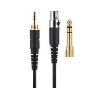 Alphatec HDJ-X10 - Cable de audio de repuesto para auriculares, compatible con auriculares Sennheiser HD 490 Pro Plus, AKG K371BT, Pioneer HDJ-X10, Beyerdynamic DT177xGO, Mini XLR de 4 pines a 6,35