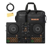 AlphaTheta DDJ-FLX2 - Paquete de driver de DJ compacto de 2 canales con funda, cable de instrumento, auriculares y paño de pulido Austin Bazaar