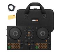 AlphaTheta DDJ-FLX2 - Paquete de driver de DJ compacto de 2 canales con funda, cable de instrumento, auriculares y paño de pulido Austin Bazaar
