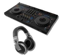 AlphaTheta DDJ-GRV6 - Controlador de DJ de 4 canales con circuito de ranura y auriculares profesionales Pioneer HDJ-X5 (plateado)