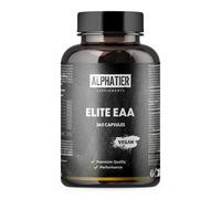 Alphatier EAA Cápsulas veganas de alta Dosis - 360 Mega Caps 790 mg - 9 Aminoácidos esenciales EAAs 6000 Aminocápsulas - Amino Acid Complex