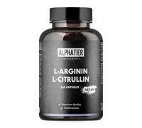 Alphatier L-arginina L-citrulina Caps alta Dosis - 360 Cápsulas veganas - 3000 mg de Malato de Citrulina DL 2:1 + Arginina Base por Ración - producido en Alemania
