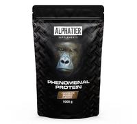 Alphatier Phenomenal Proteína en Polvo con Aminoácidos - Chocolate Brownie 1kg - 76% de Proteína en Polvo - Protein Powder Brownie de Chocolate - Proteína de Soja con EAA - sin Gluten + sin Lactosa
