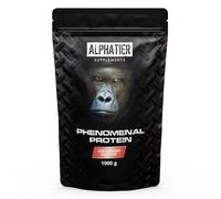Alphatier Phenomenal Proteínas en Polvo con BCAA y EAA - Fresa 1 kg - 82% de Proteína - Strawberry Protein Powder - con Aminoácidos - sin Gluten + Lactosa - vegano