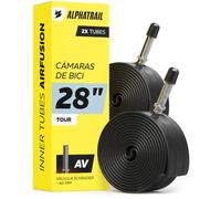 Alphatrail Cámara de Bicicleta AirFusion 28 Pulgadas AV Schrader Válvula 2X Conjunto con Garantía de Movilidad I Cubierta Compatible Schwalbe, Michelin, Continental, Conti, Maxxis & Kenda