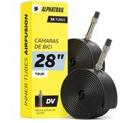 Alphatrail Cámara de Bicicleta AirFusion 28 Pulgadas DV Dunlop Válvula 2X Conjunto con Garantía de Movilidad I Cubierta Compatible Schwalbe, Michelin, Continental, Conti, Maxxis & Kenda