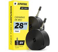 Alphatrail Cámara de Bicicleta AirFusion 28 Pulgadas SV Presta Válvula 2X Conjunto con Garantía de Movilidad I Cubierta Compatible Schwalbe, Michelin, Continental, Conti, Maxxis & Kenda