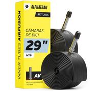 Alphatrail MTB Cámara de Bicicleta AirFusion 29 Pulgadas AV Schrader Válvula 2X Conjunto con Garantía de Movilidad I Cubierta Compatible Schwalbe, Michelin, Continental, Maxxis, Vittoria & Kenda