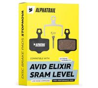 Alphatrail Pastillas Freno para SRAM Level T TL & Avid Elixir | Elixir 1 3 5 7 9 DB1 DB3 DB5 | frenado silencioso & mordida controlada | Pastillas orgánicas Bici E-Bike | StopNova