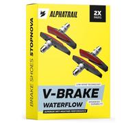 Alphatrail Zapatas V-Brake 72mm Waterflow | Gran frenada en Mojado y Lluvia | para Shimano Deore Alivio Altus & Tektro Avid | StopNova, 2 Pares