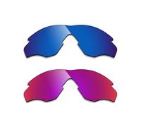 Alphax 2 pares de lentes polarizados de repuesto para Oakley M2 Frame XL OO9343 - Aguas profundas y sol de medianoche