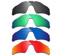Alphax 4 pares de lentes de repuesto polarizadas para Oakley Radar EV Path OO9208 - negro+verde+rojo+agua profunda