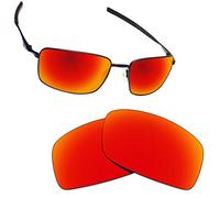 Alphax lentes polarizadas de repuesto para Oakley Square Wire 2 (2014) OO4075 - múltiples opciones, (Rojo (Fire Red Polarized)), Talla única