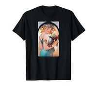 Alphonse Mucha Fruta Chica Art Nouveau Fantasía Retrato Camiseta