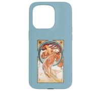 Alphonse Mucha Public Domain Art TPA Carcasa para iPhone 15 Pro