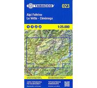 Alpi Feltrine. Le Vètte. Cimònega. Carta topografica in scala 1:25.000, antistrappo, impermeabile, fotodegradabile. Ediz. italiana, inglese, francese ... 023 (Carte topografiche per escursionisti)