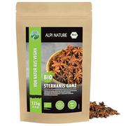 Alpi Nature Anis Estrellado Orgánico Entero 125g, Vainas de Anís Estrellado para Cocinar y Vino Caliente