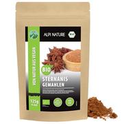 Alpi Nature Anis Estrellado Orgánico Molido 125g, Vainas de Anís Estrellado Molidas para Cocinar y Vino Caliente