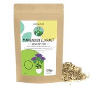 Alpi Nature Cardo Mariano Infusión 125g, Hierba de Cardo Mariano Seca y Cortada, Té de Hojas Sueltas