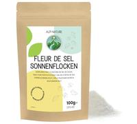 Alpi Nature Cristales de Sal Marina 100g, Copos de Sal Fleur de Sel 1-4 mm, Sunflakes Recolectados a Mano