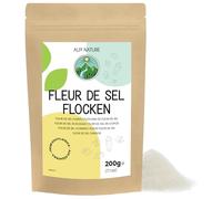 Alpi Nature Flor de Sal en Cristales 200g, Copos de Sal Marina 0.5-2 mm, Fleur de Sel de Sudáfrica para Cocina Gourmet