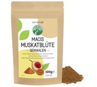 Alpi Nature Macis Molido 100g, Flor de Nuez Moscada Molida, Macis en Polvo | ideal para Cocinar y Hornear, Repostería, Postres, Guisos, Salsas, Quesos, Gratinados y Mezclas de Especias