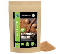 Alpi Nature Nuez Moscada Orgánica Molida 500g, Especia de Nuez Moscada en Polvo para Cocinar y Hornear